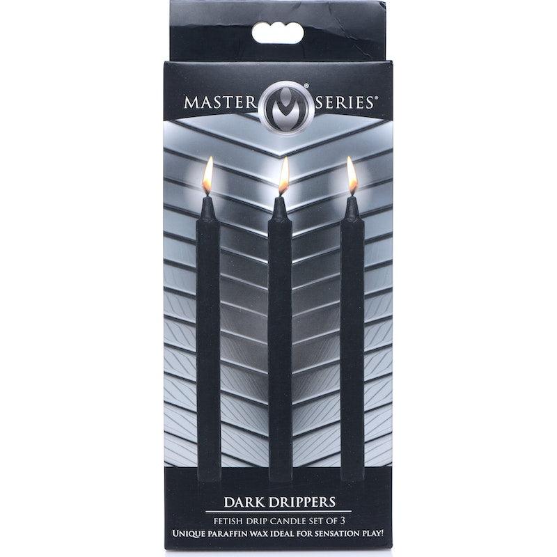 Master Series Low Temp Drip Candles - Black Paraffin Wax - 3 Pack - Adult Toys