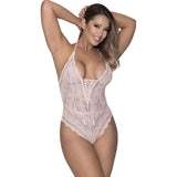 Mesh and Lace Teddy Blush - Lingerie