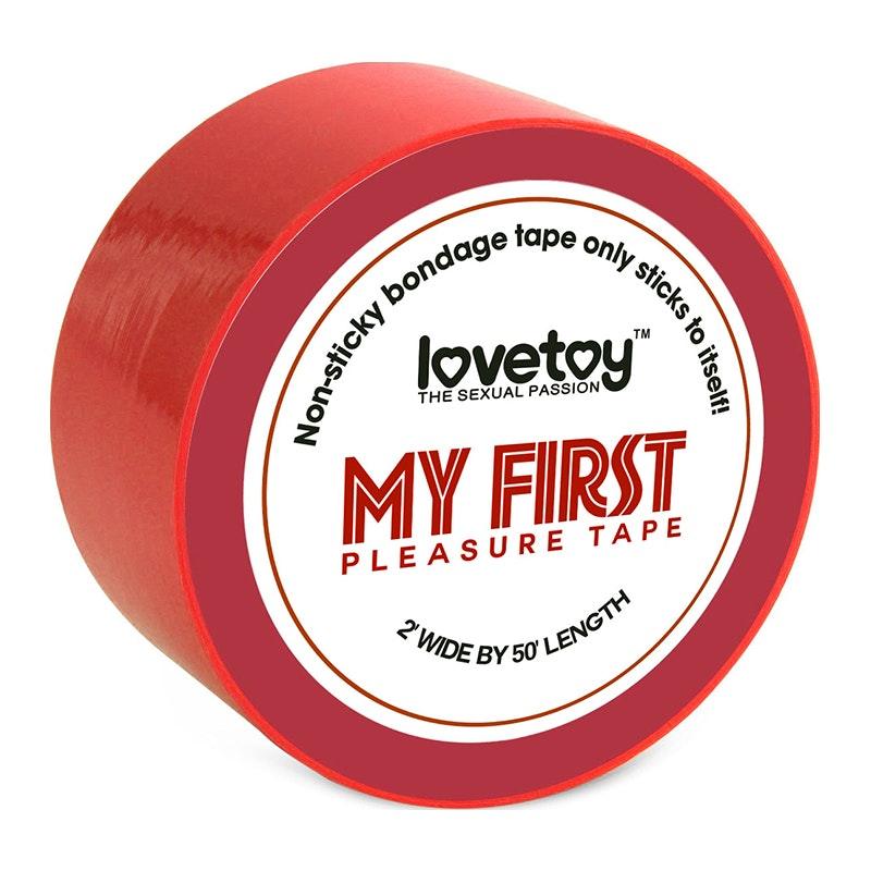 My First Non - Sticky Bondage Tape Red - Adult Toys
