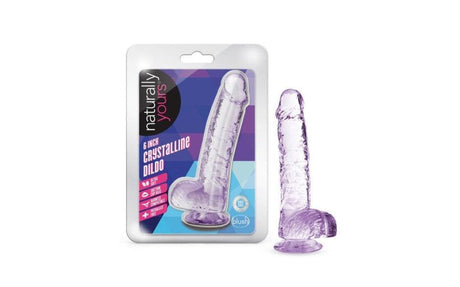 Naturally Yours 6" Crystaline Dildo Amethyst - Naughty by Nature Adult Store