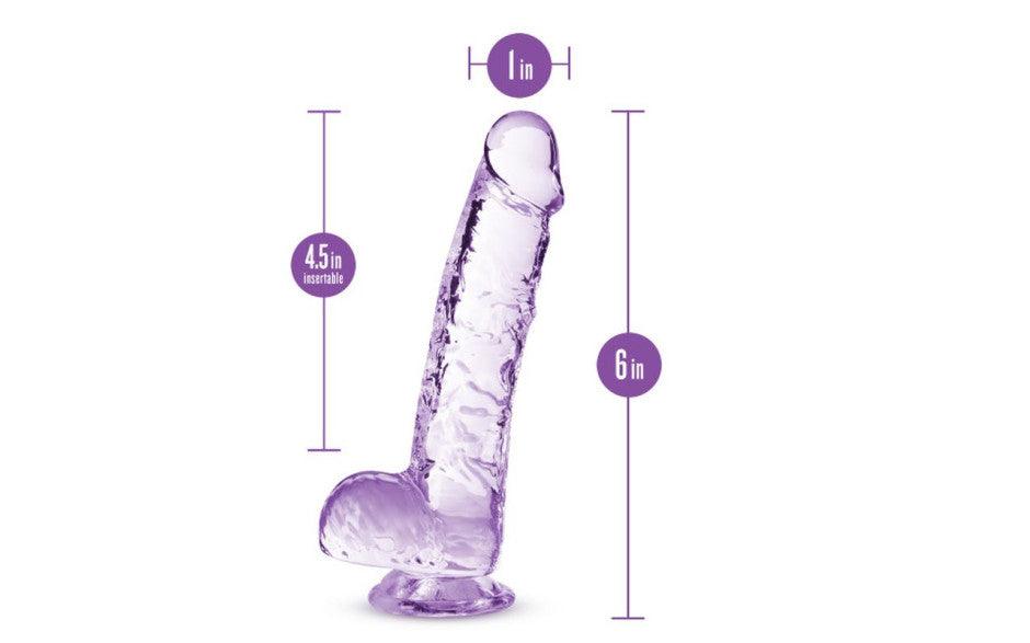 Naturally Yours 6" Crystaline Dildo Amethyst - Naughty by Nature Adult Store