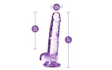 Naturally Yours 7" Crystaline Dildo Amethyst - Naughty by Nature Adult Store