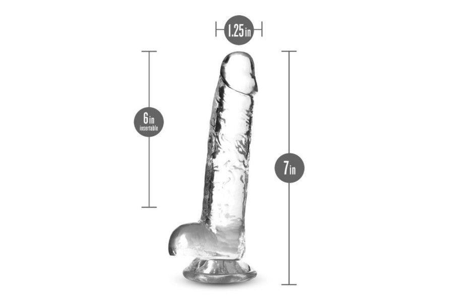 Naturally Yours 7" Crystaline Dildo Diamond - Adult Toys