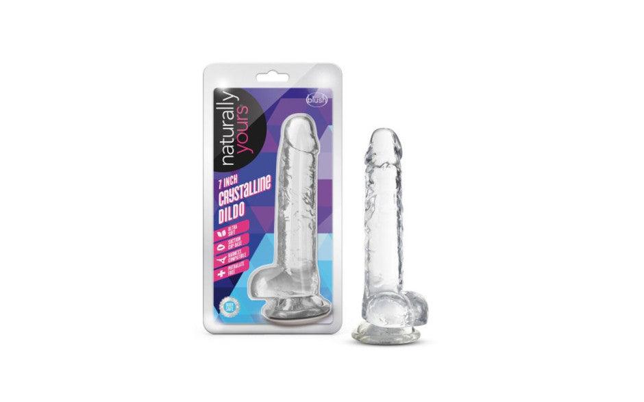 Naturally Yours 7" Crystaline Dildo Diamond - Adult Toys