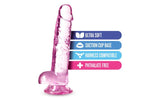 Naturally Yours 7" Crystaline Dildo Rose - Naughty by Nature Adult Store