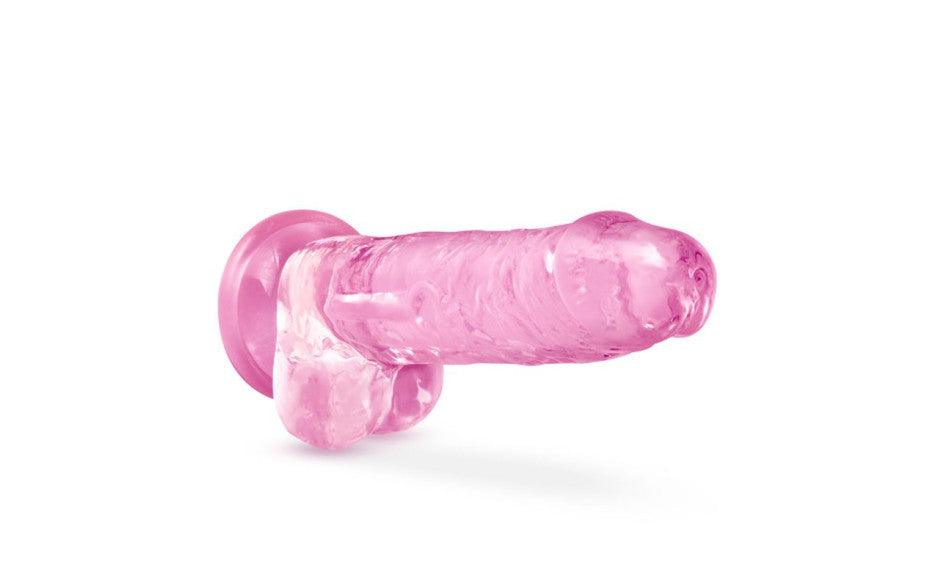 Naturally Yours 7" Crystaline Dildo Rose - Naughty by Nature Adult Store