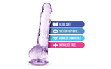 Naturally Yours 8" Crystaline Dildo Amethyst - Adult Toys
