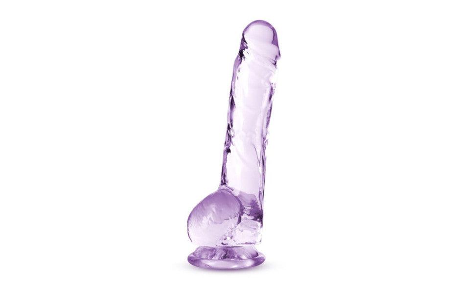 Naturally Yours 8" Crystaline Dildo Amethyst - Adult Toys
