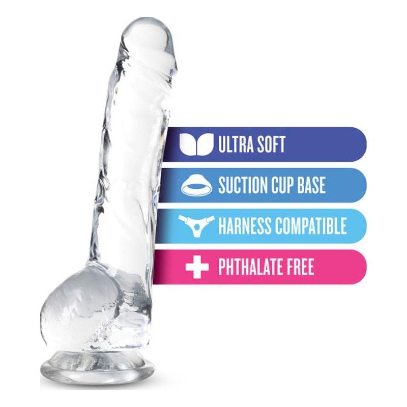 Naturally Yours 8" Crystaline Dildo Diamond - Adult Toys