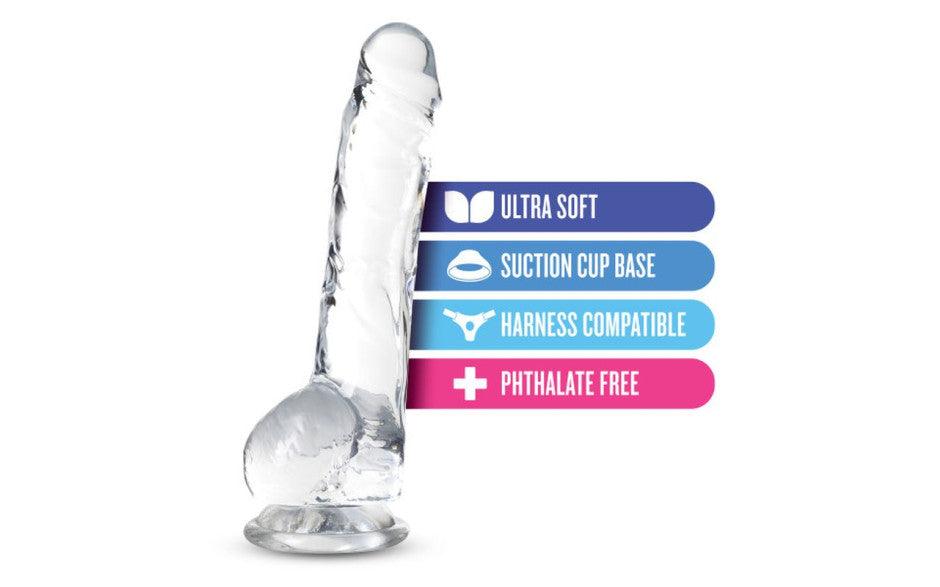 Naturally Yours 8" Crystaline Dildo Diamond - Adult Toys