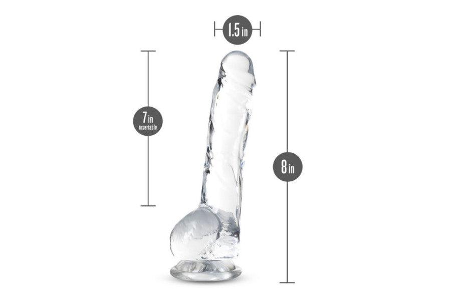 Naturally Yours 8" Crystaline Dildo Diamond - Adult Toys