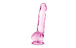 Naturally Yours 8" Crystaline Dildo Rose - Adult Toys
