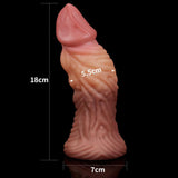 Nature Cock 7in Dual Layer Huge ALIEN Silicone Butt Plug Dildo - Adult Toys