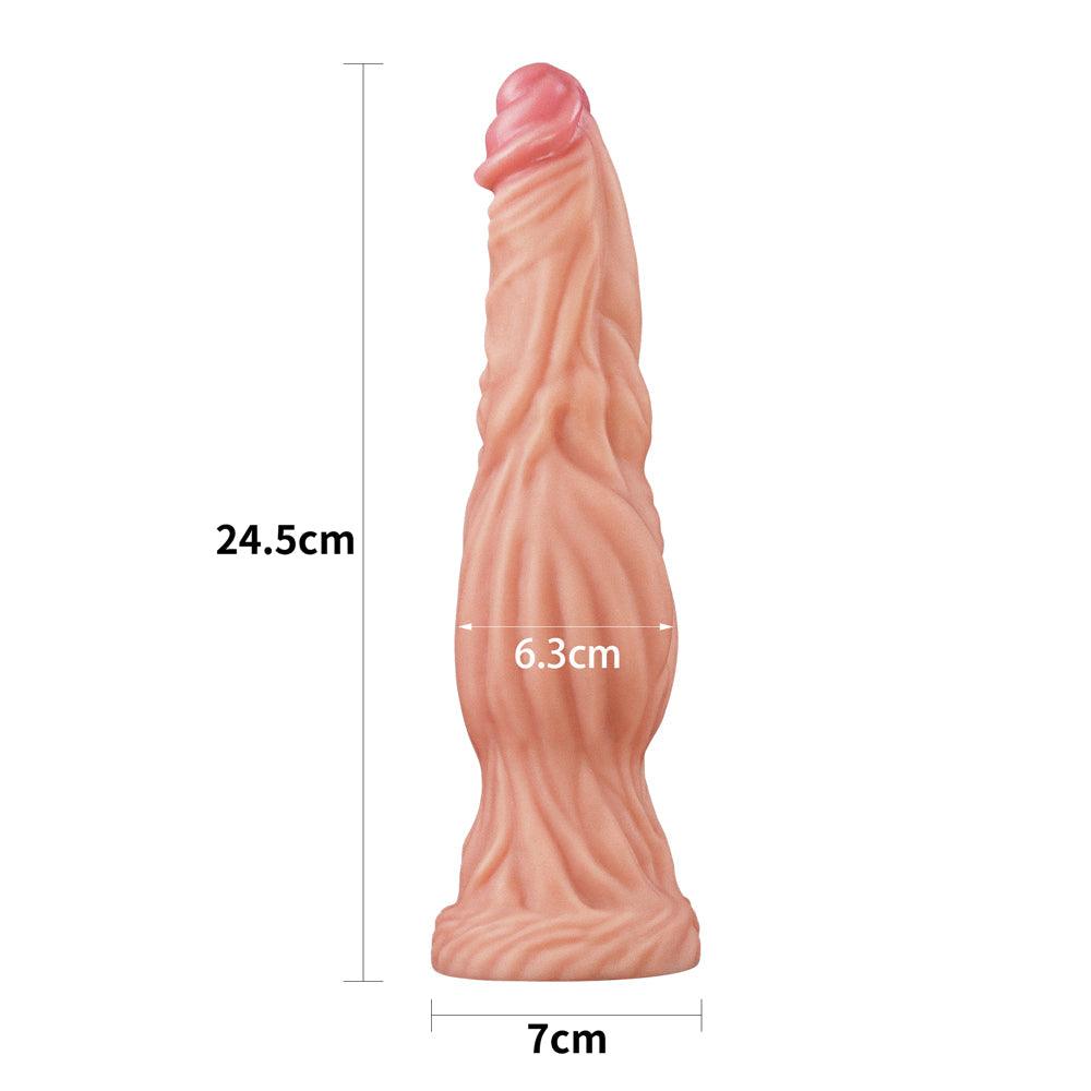 Nature Cock 9.5in Dual Layer Huge ALIEN Silicone Dildo - Adult Toys
