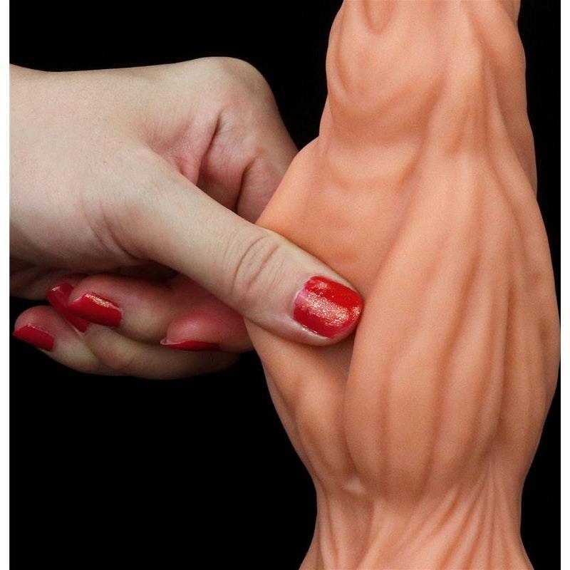 Nature Cock 9.5in Dual Layer Huge ALIEN Silicone Dildo - Adult Toys