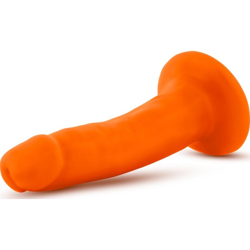 Neo Dual Density Cock 6in Neon Orange - Naughty by Nature Adult Store