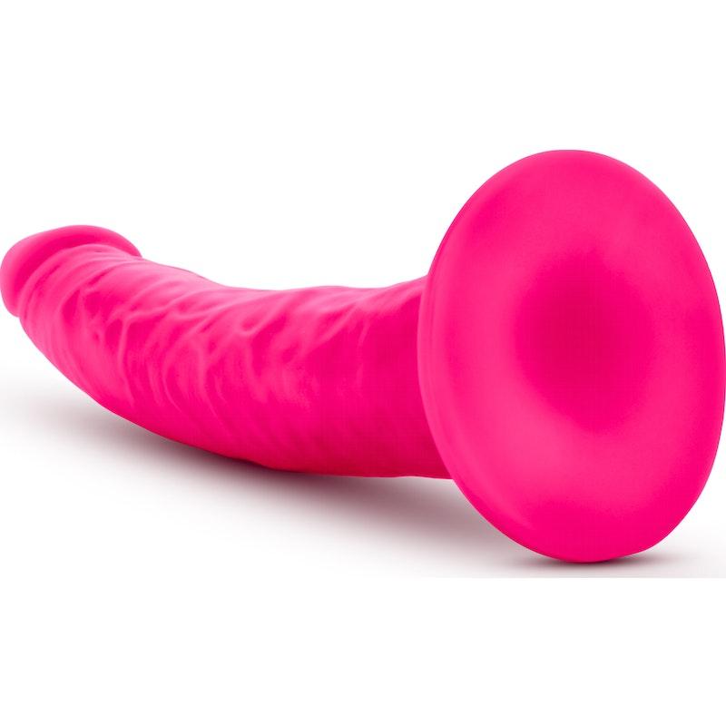 Neo Elite 7.5in Silicone Dual Density Cock Neon Pink - Naughty by Nature Adult Store