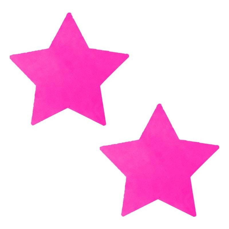 Neon Pink Starburst Starry Night Pasties - Adult Toys