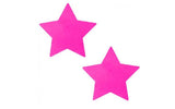 Neon Pink Starburst Starry Night Pasties - Adult Toys