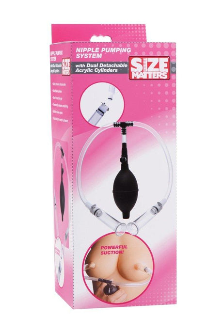 Nipple Pumping System with Dual Cylinders - Adult Toys