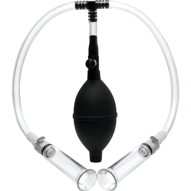 Nipple Pumping System with Dual Cylinders - Naughty by Nature Adult Store