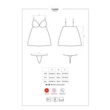 Obsessive Luvae Babydoll | Black Underwire Lingerie with Thong - Lingerie