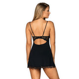 Obsessive Luvae Babydoll | Black Underwire Lingerie with Thong - Lingerie