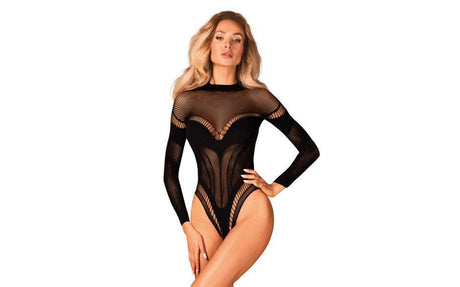 Open Back Teddy B135 Black - Lingerie