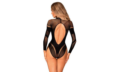 Open Back Teddy B135 Black - Lingerie