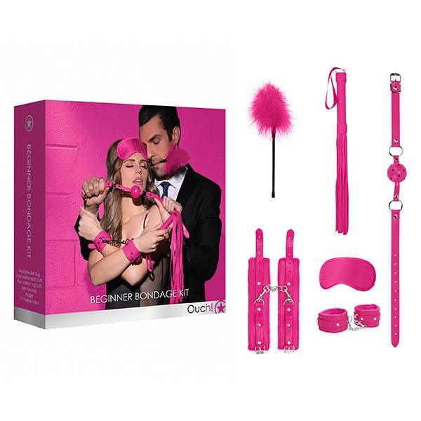 Ouch! Beginners Bondage Kit - Pink - 5 Piece Set - Naughty by Nature Adult Store