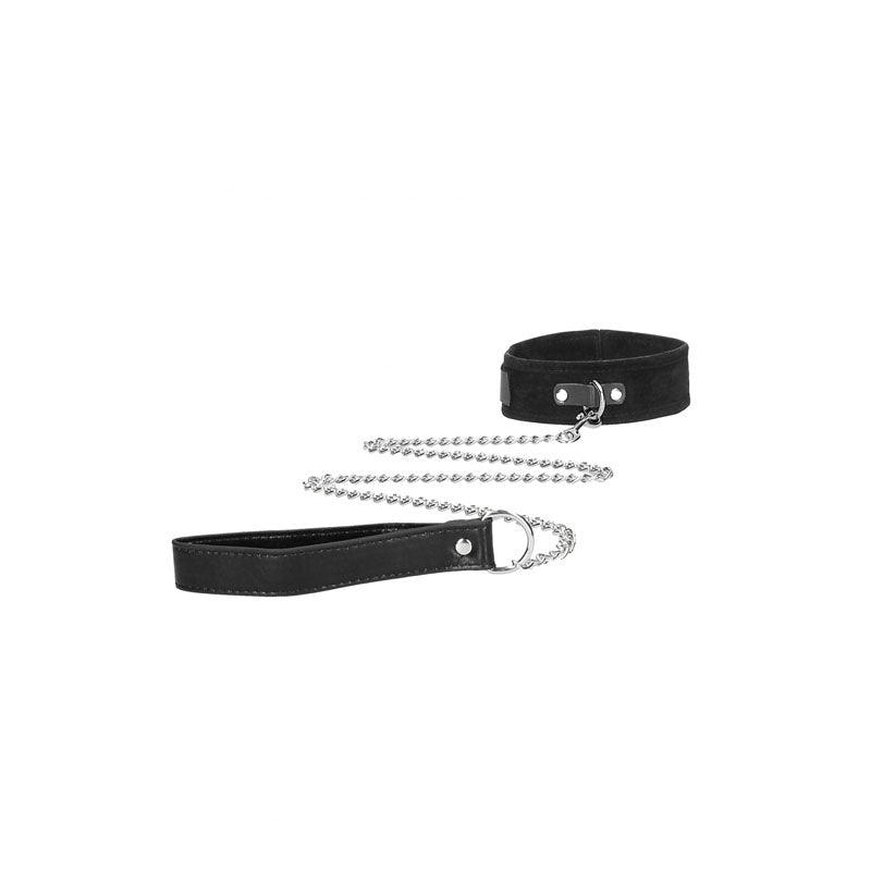 OUCH! BW Velcro Collar With Leash And Hand Cuffs - Black Restraints - Naughty by Nature Adult Store