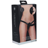 OUCH! Dual Vibrating Silicone Ridged Strap-On - Black - Naughty by Nature Adult Store