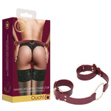 OUCH! Halo - Handcuff With Connector - Burgundy Restraint - Naughty by Nature Adult Store