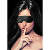 OUCH! Velvet & Velcro Adjustable Eye Mask - Black Restraint - Naughty by Nature Adult Store