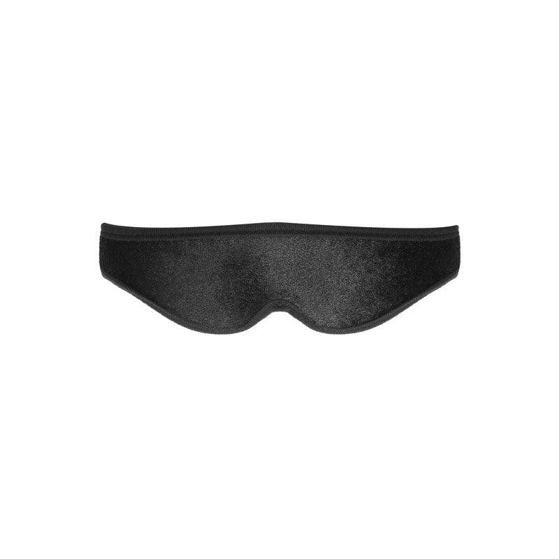 OUCH! Velvet & Velcro Adjustable Eye Mask - Black Restraint - Naughty by Nature Adult Store