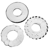 OxBalls Bonemaker 3 - Piece Cockring Set | Clear Flexible TPR Rings - Adult Toys