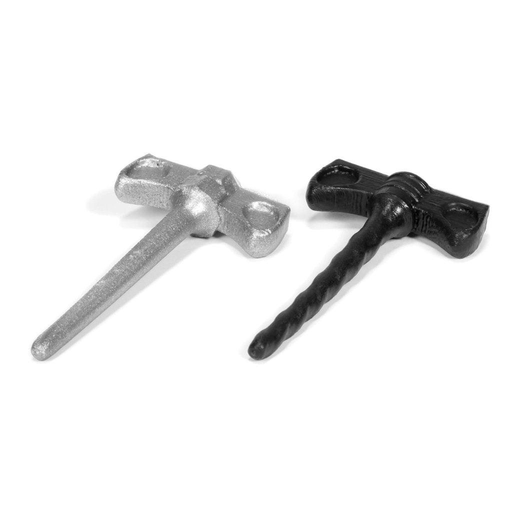 OxBalls Cockscrews Sounds Penis Plug Set – 2pc Black and Zinc - Adult Toys