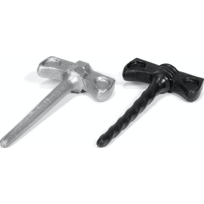 OxBalls Cockscrews Sounds Penis Plug Set – 2pc Black and Zinc - Adult Toys