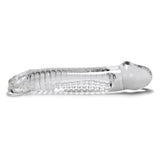 OxBalls Muscle Cocksheath – Clear TPR Penis Enhancer & Massager - Adult Toys