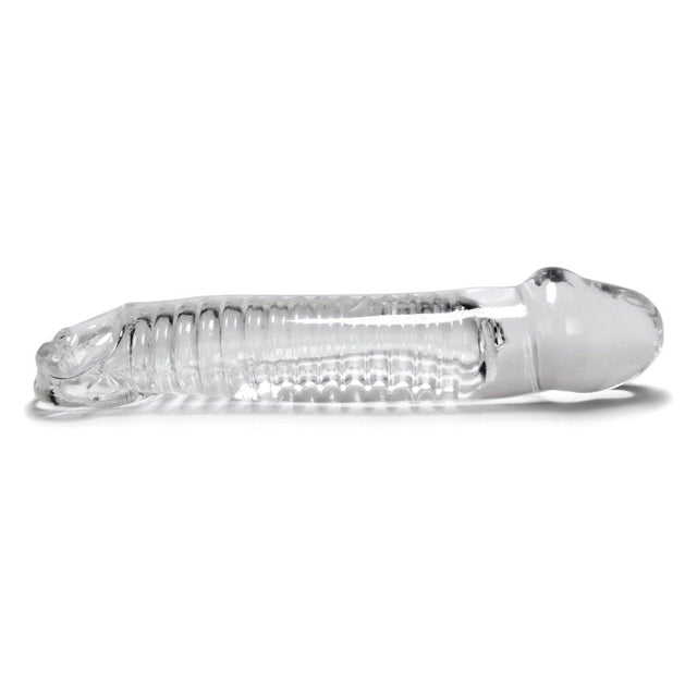 OxBalls Muscle Cocksheath – Clear TPR Penis Enhancer & Massager - Adult Toys