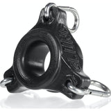 OxBalls Slung Silicone Ballstretcher with 3 Carabiners – Black - Adult Toys