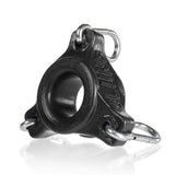 OxBalls Slung Silicone Ballstretcher with 3 Carabiners – Black - Adult Toys