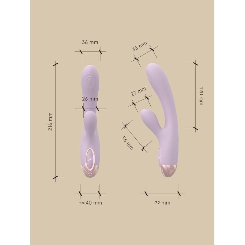 Pada Rabbit and G - Spot Pulsing Vibrator Purple - Adult Toys