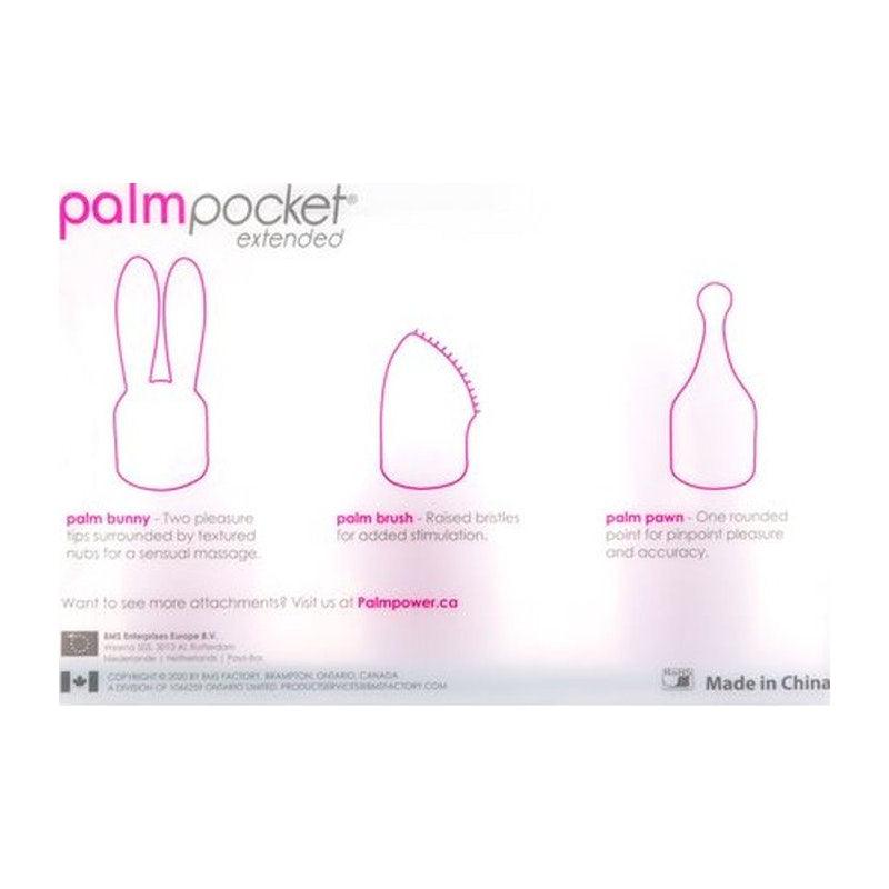 PalmPower Pocket Extended Silicone Massage Heads 3 Pc Set - Naughty by Nature Adult Store