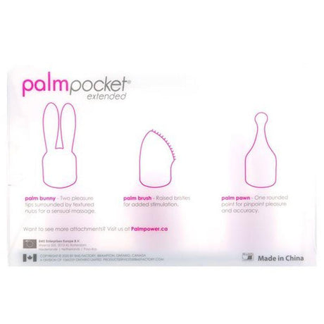 PalmPower Pocket Extended Silicone Massage Heads 3 Pc Set - Naughty by Nature Adult Store