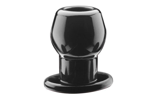 PerfectFit Tunnel Plug Medium - Hollow Silicone TPR Anal Plug | Black - Adult Toys