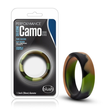 Performance Silicone Camo Cock Ring Green Camoflauge - Naughty by Nature Adult Store