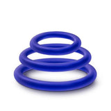 Performance Silicone Cock Ring 3 Pc Set Indigo - Naughty by Nature Adult Store