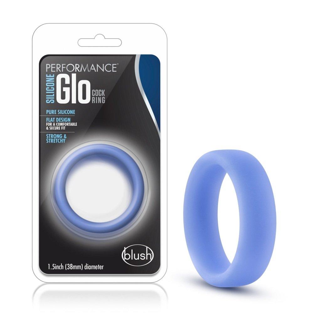 Performance Silicone Glo Cock Ring Blue Glow - Naughty by Nature Adult Store