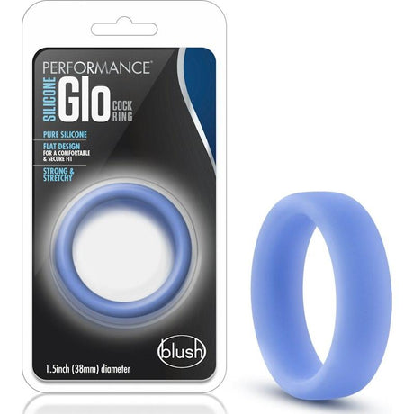 Performance Silicone Glo Cock Ring Blue Glow - Naughty by Nature Adult Store